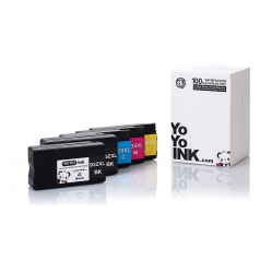 Remanufactured Hewlett Packard (HP 950XL / 951XL) High Yield Ink Cartridges: 1 Black