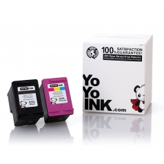 Remanufactured Hewlett Packard (HP 63XL Combo) F6U64AN Black & F6U63AN Tri-Color High Yield Ink Cartridge (1 Black