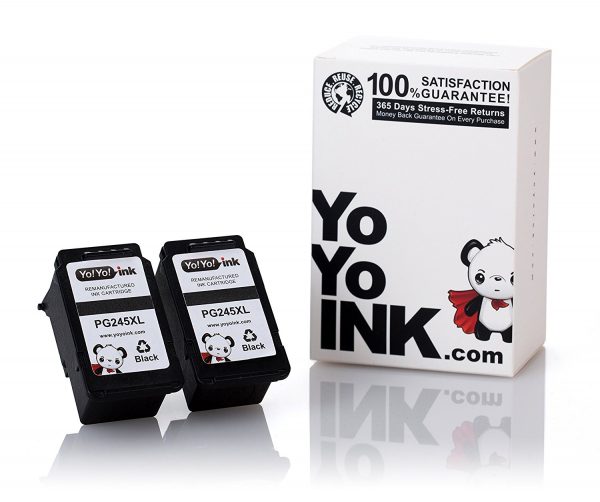 Remanufactured Canon PG-245XL High Yield Black Ink Cartridge (2 Black)