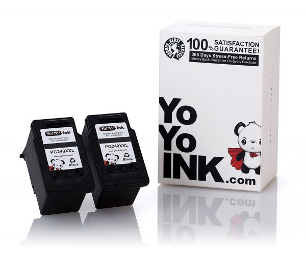 Remanufactured Canon PG-240XXL Super High Yield Black Ink Cartridge (2 Black)