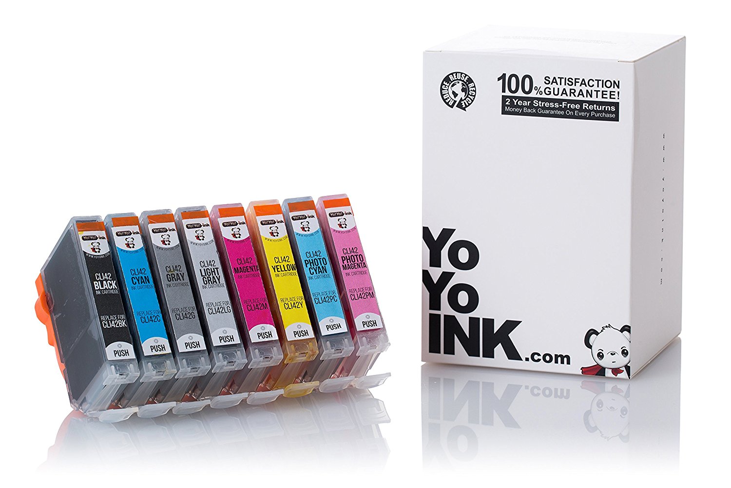 Compatible Canon CLI 42 Ink Cartridges for Pixma Pro 100 | 8-Pack Combo