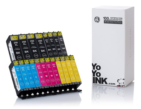 Compatible Canon PGI-250 / CLI-251 XL High Yield Ink Cartridges: 4 Big Black