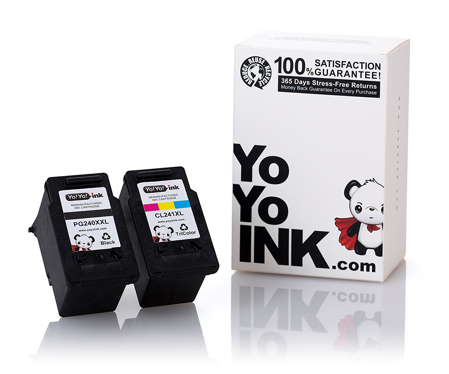 Remanufactured Canon Ink Cartridges 240 and 241 XL Combo Pack High Yield