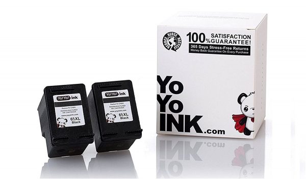 Remanufactured 2 Pack Ink Cartridge Replacement for HP 65 65XL (2 Black) for DeskJet 3755 3758