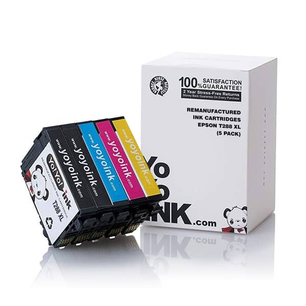 Remanufactured Epson 288 Printer Ink Cartridges (5-Pack)