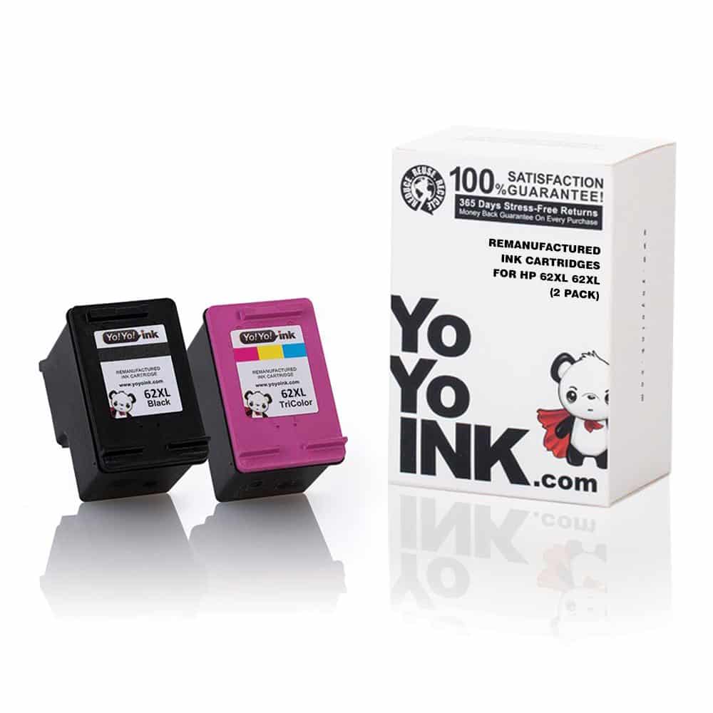 HP 62XL Black & Color Ink Cartridge, Remanufactured