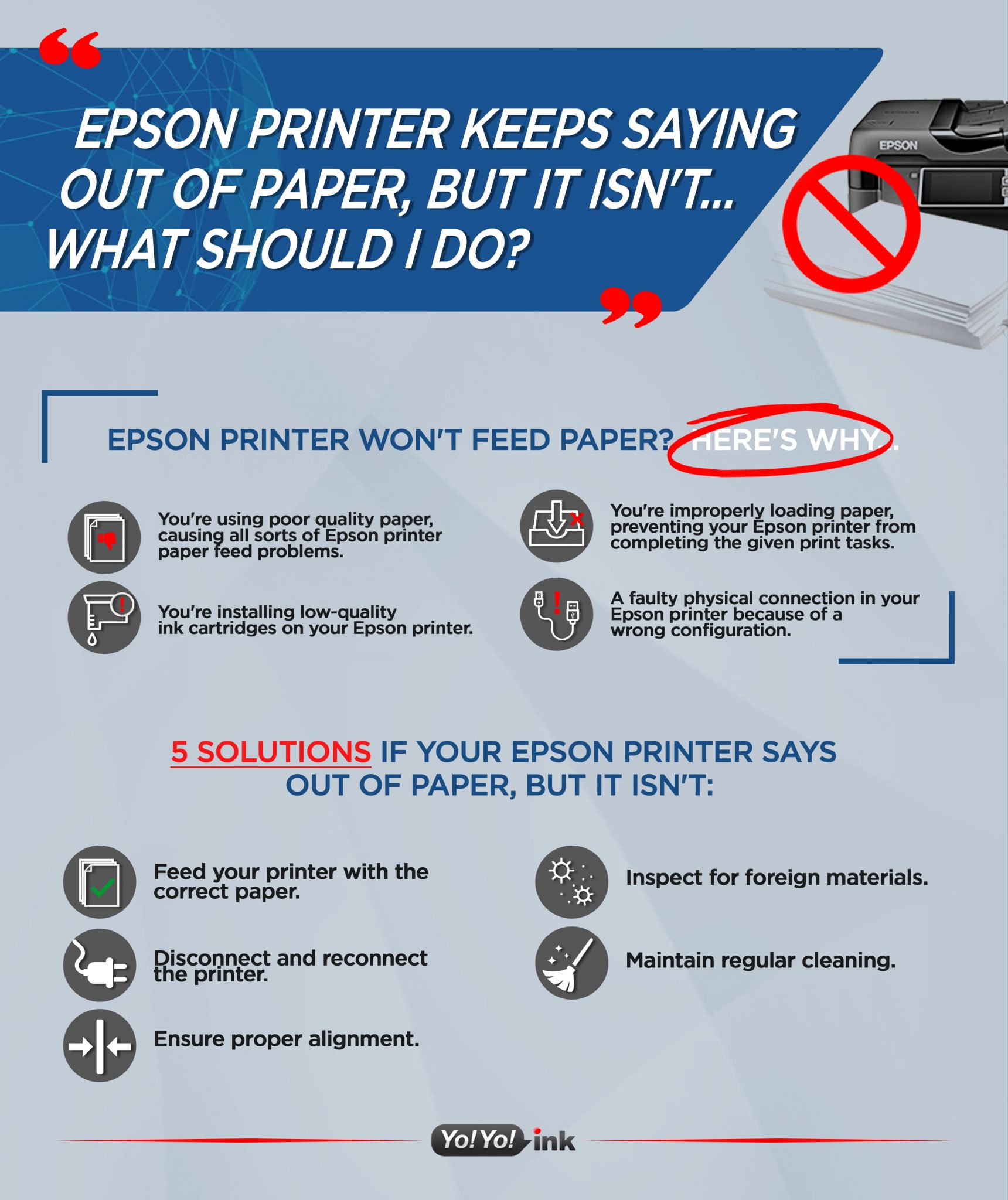 Epson Printer Keeps Saying Out Of Paper