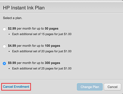 HP Instant Ink Plan