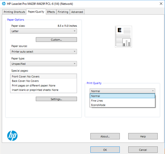 HP LaserJet Pro Printer Paper Quality