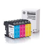 Brother LC103 High Yield Cyan Magenta Yellow Compatible Printer Ink Cartridge - 6 Pack
