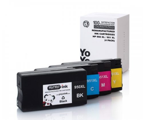 HP 950XL 951XL Ink Cartridge Combo Pack, Remanufactured High Yield from YoyoInk