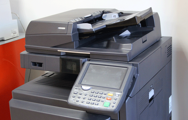 Laser-printer-in-office